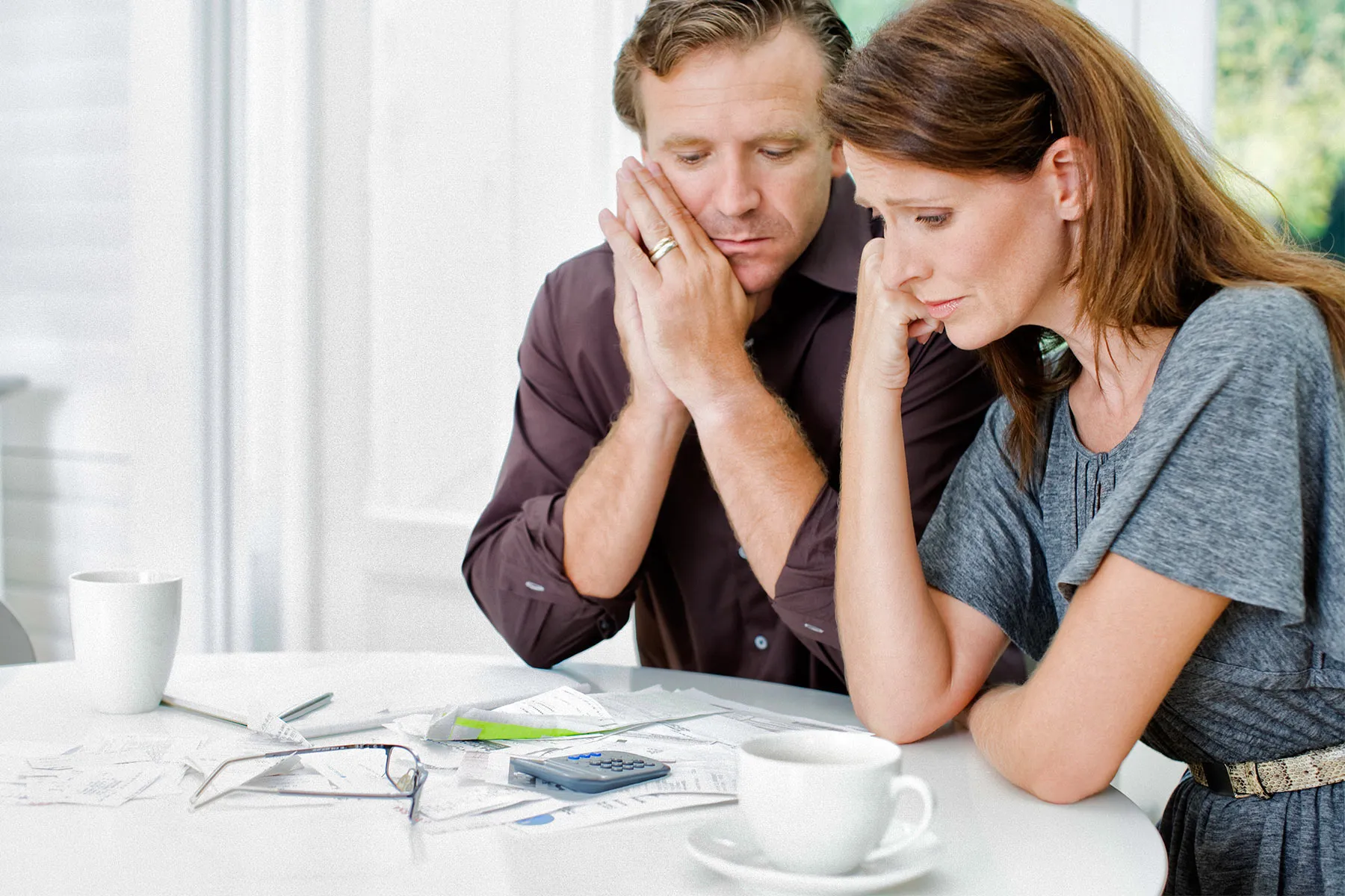 couple worrying about bills