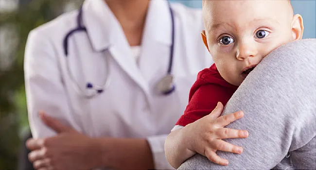 baby with pediatrician