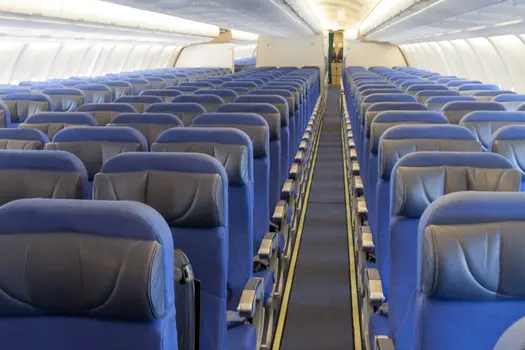 photo of lifestyle empty airplane seats