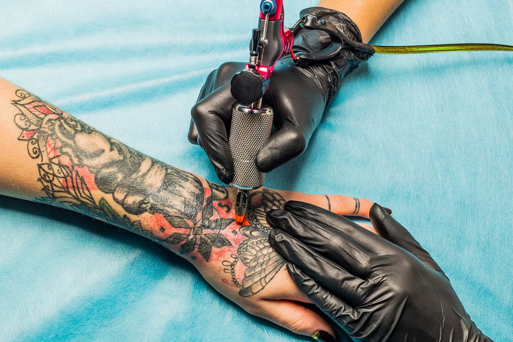 photo of lifestyle tattoo artist arms