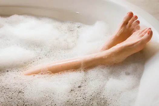photo of relaxing bath