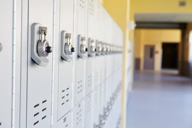 photo of school lockers