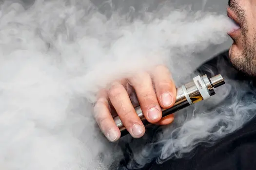 photo of person vaping