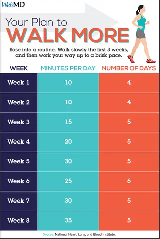 your plan to walk more infographic