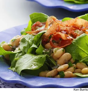 Warm Bean & Arugula Salad