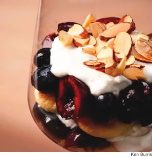 Individual Cherry-Blueberry Trifles