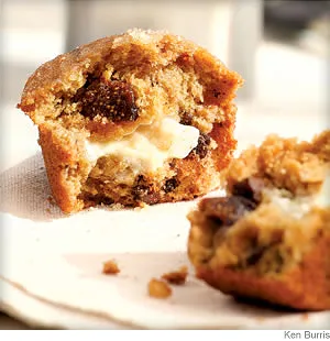 Honey & Goat Cheese-Filled Fig Muffins
