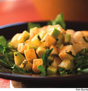 Jicama & Cucumber Salad With Red Chile Dressing