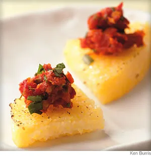 Polenta Wedges With Tomato Tapenade