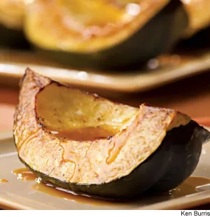 Roasted Acorn Squash With Cider Drizzle