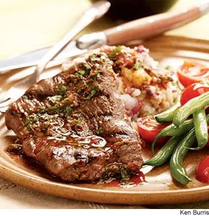 Steak & Potatoes With Anchovy-Caper Vinaigrette