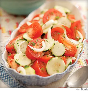 Summer Tomato, Onion & Cucumber Salad