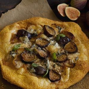Goat Cheese, Fig, and Basil Pizza