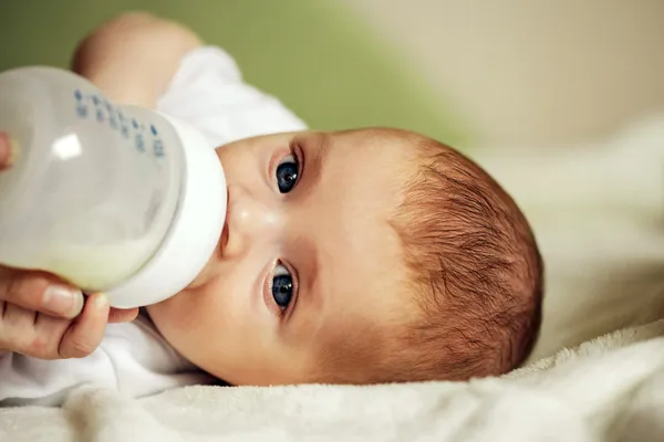Baby Boy Drinking Milk