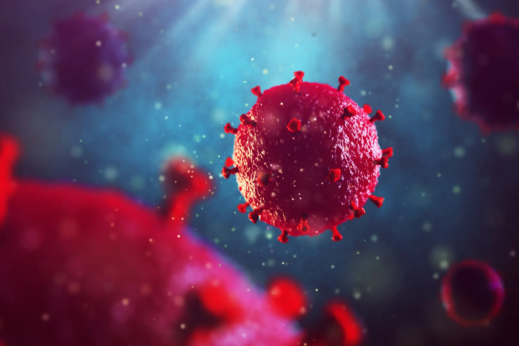 illustration of HIV virus