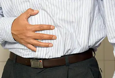 man with abdominal pain