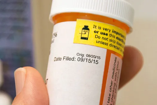 prescription pill bottle close up