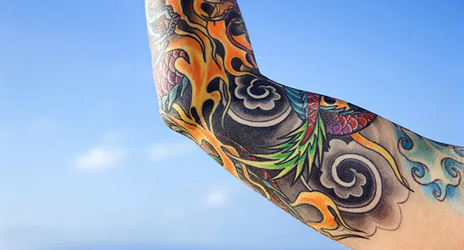 tattooed arm