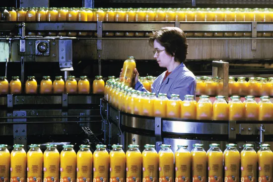 orange juice processing plant