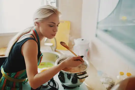 woman preparing meal