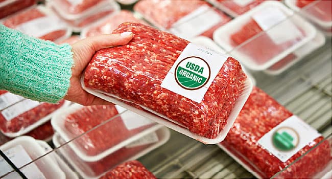 photo of packaged ground beef