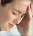 Woman with migraine headache
