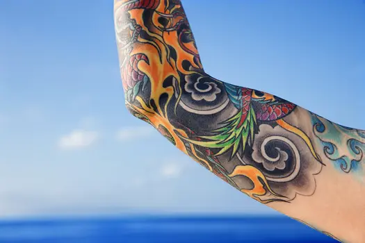 colorful tattoo on arm