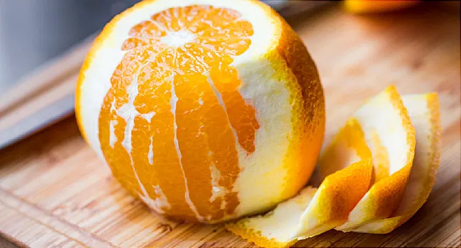 photo of peeled orange