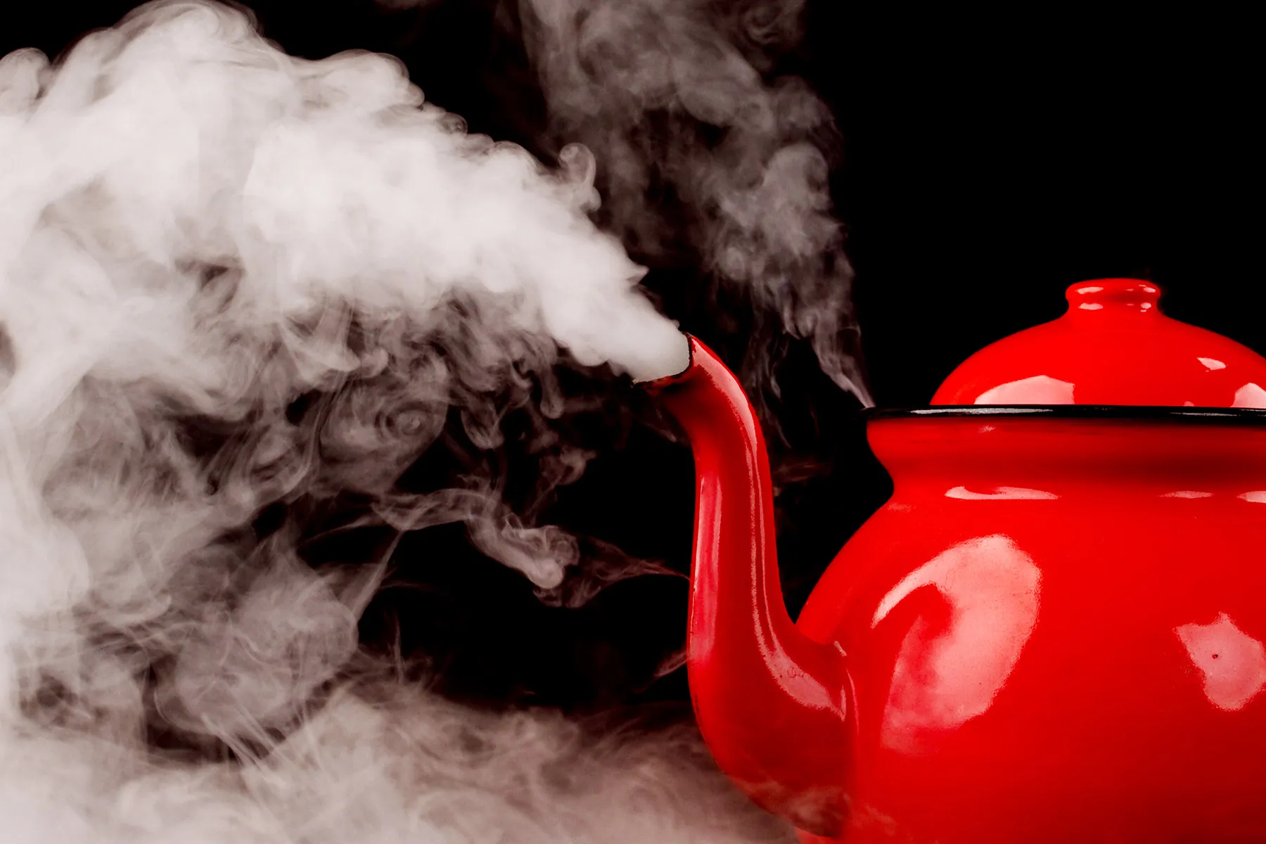 steaming kettle
