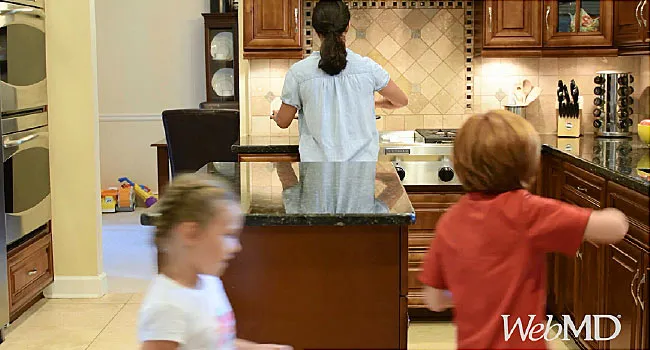adhd parenting advice mom and kids in kitchen