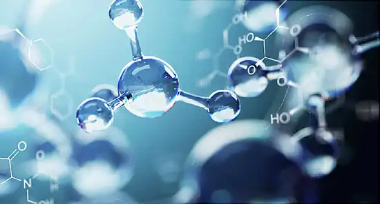 3d molecule illustration