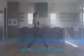 girl doing a lunge