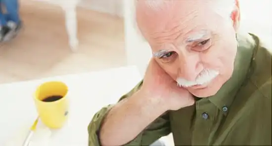 depressed elderly man