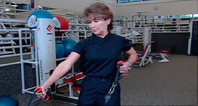 woman working out in the gym