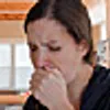 coughing woman