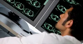 doctor looking at x-rays