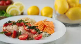 salmon dinner plate