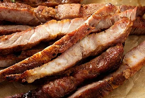 grilled pork strips