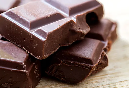 split bar of dark chocolate