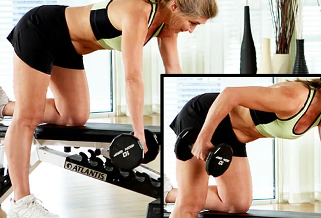 Bent-Over Row: For Back and Biceps