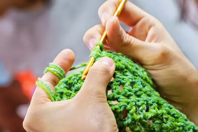 knitting close up