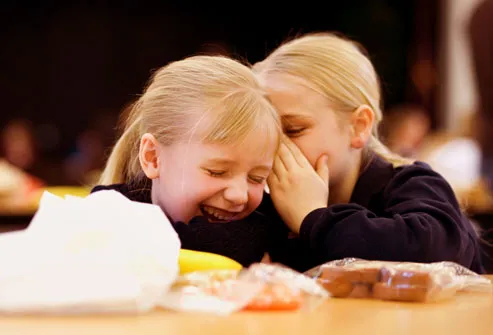 School Girls Eating in an Allergen Free Zone