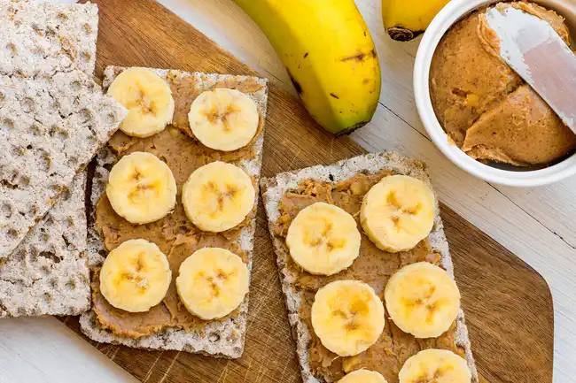 peanut butter and banana crackers