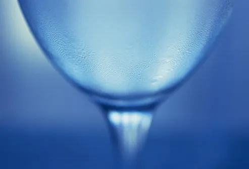 wineglass full of water