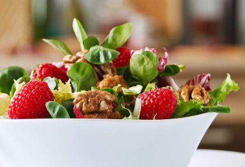salad with fresh fruit and nuts