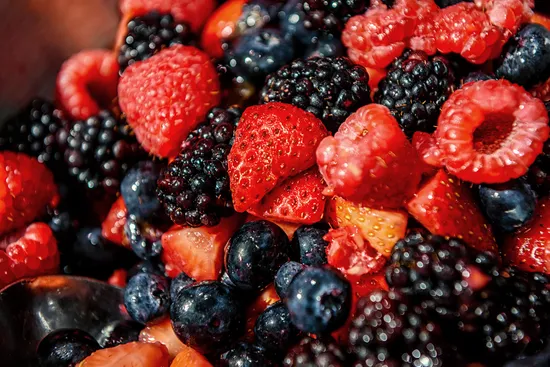 photo of mixed berries close up