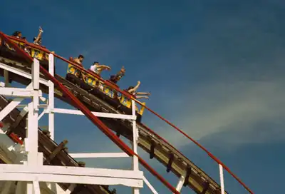 People on Roller Coaster Ride