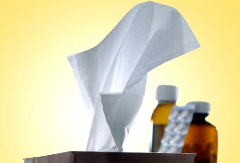 tissues and cold medicine