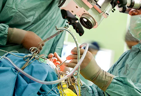 surgeon performing procedure