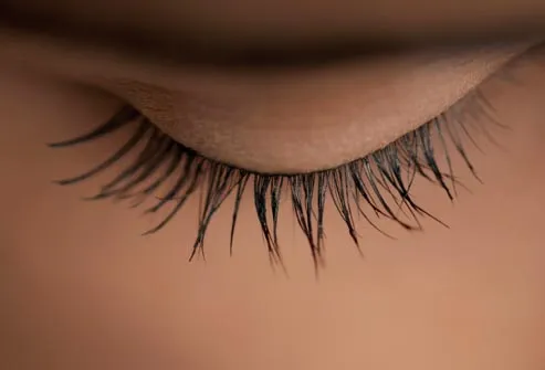 close up of eyelash